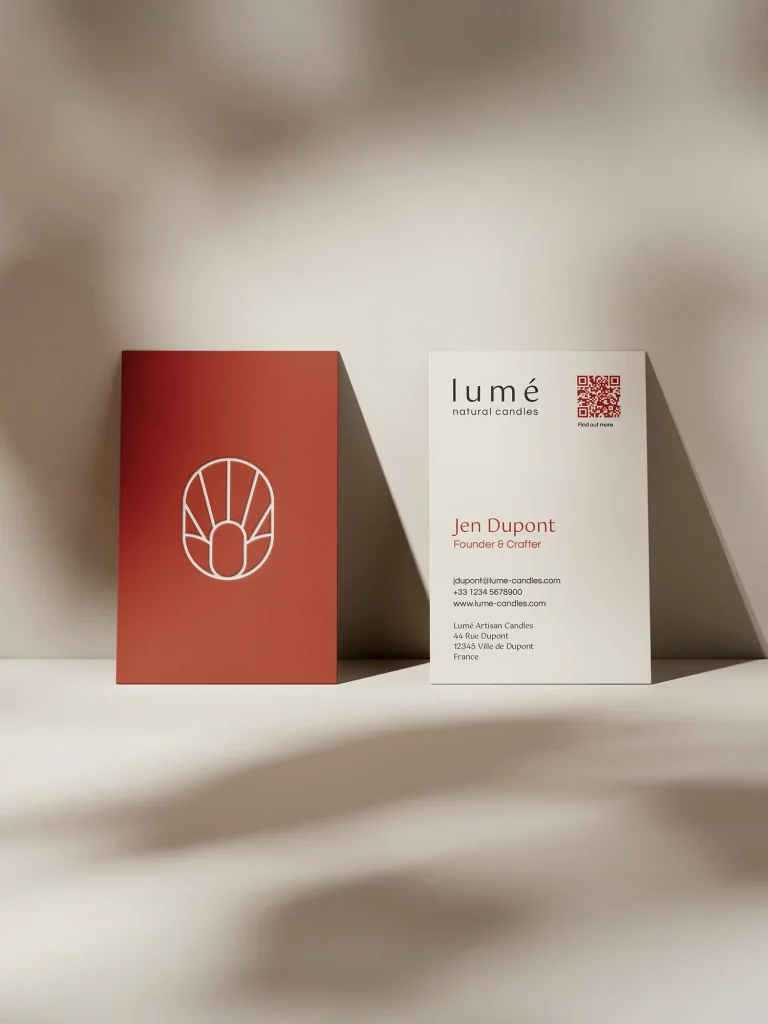Visitenkarten Branding Lume Candles